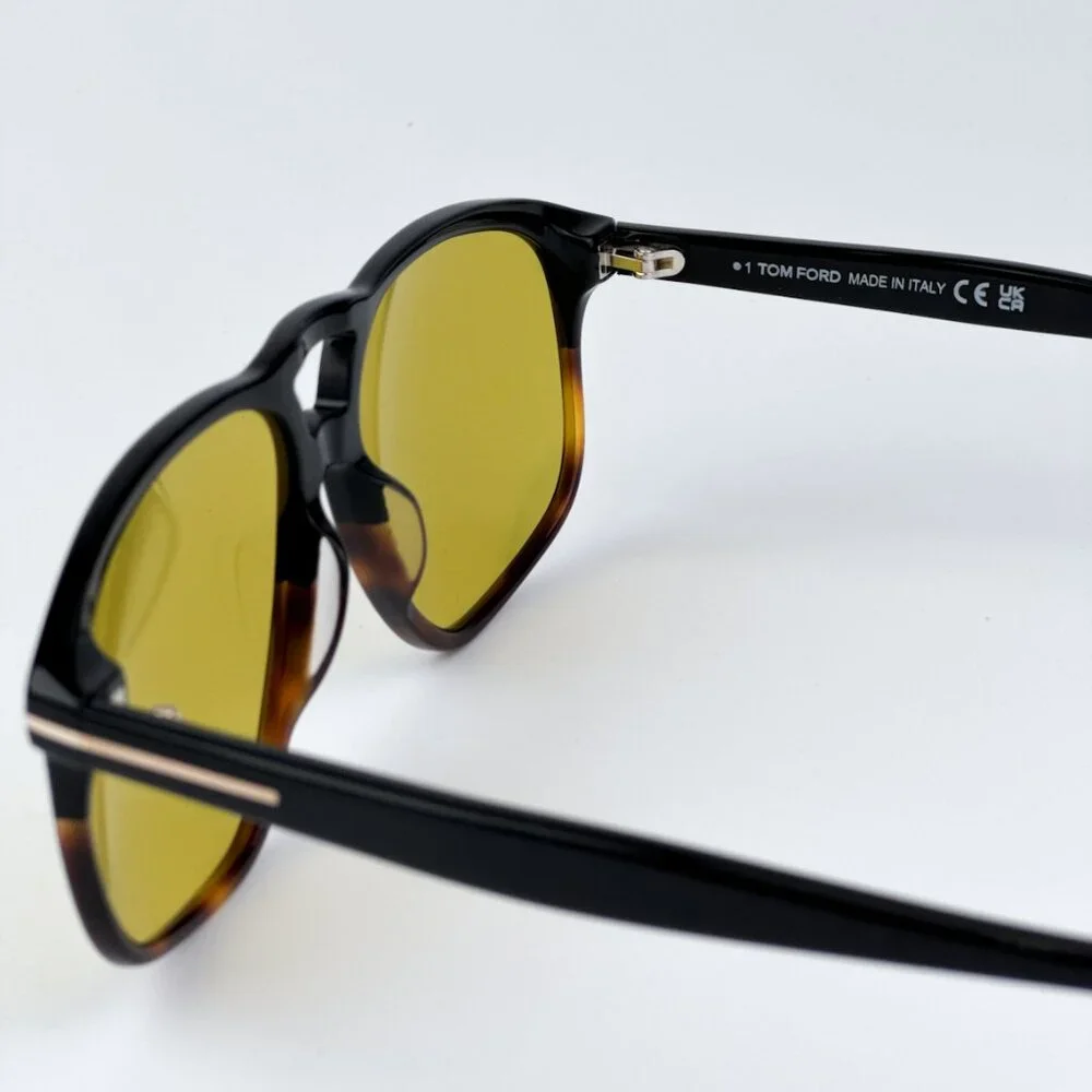 Tom Ford FT1000/S 05E PIERRE-02 BRAND NEW Sunglasses Black Brown Square Unisex